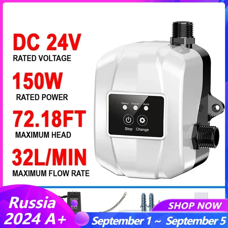 

Water Pressure Booster Pump for Home Apartment 24V Automatic Shower Water Pressure Booster Silent Water Recirculating Pump