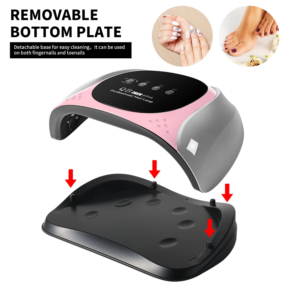 UV 네일 램프 LCD 대형 스크린 네일 드라이어, 자동 센서 포함, 57 LED, 모든 젤 건조 네일 광택제 도구 경화에 적합