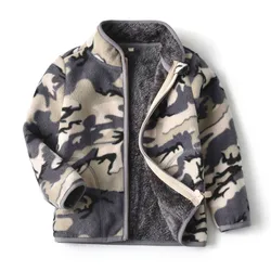 Zeebread Boys Girls Camouflage Hot Selling Autumn Winter Zipper Coats Plus Velvet Thickening Outwear Fleece Children Jacket