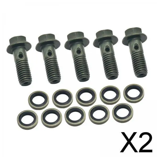 

2X Banjo Bolt Durable Tube Tubing Screws Bolts for Motorcycle Vehicle Auto 8MM