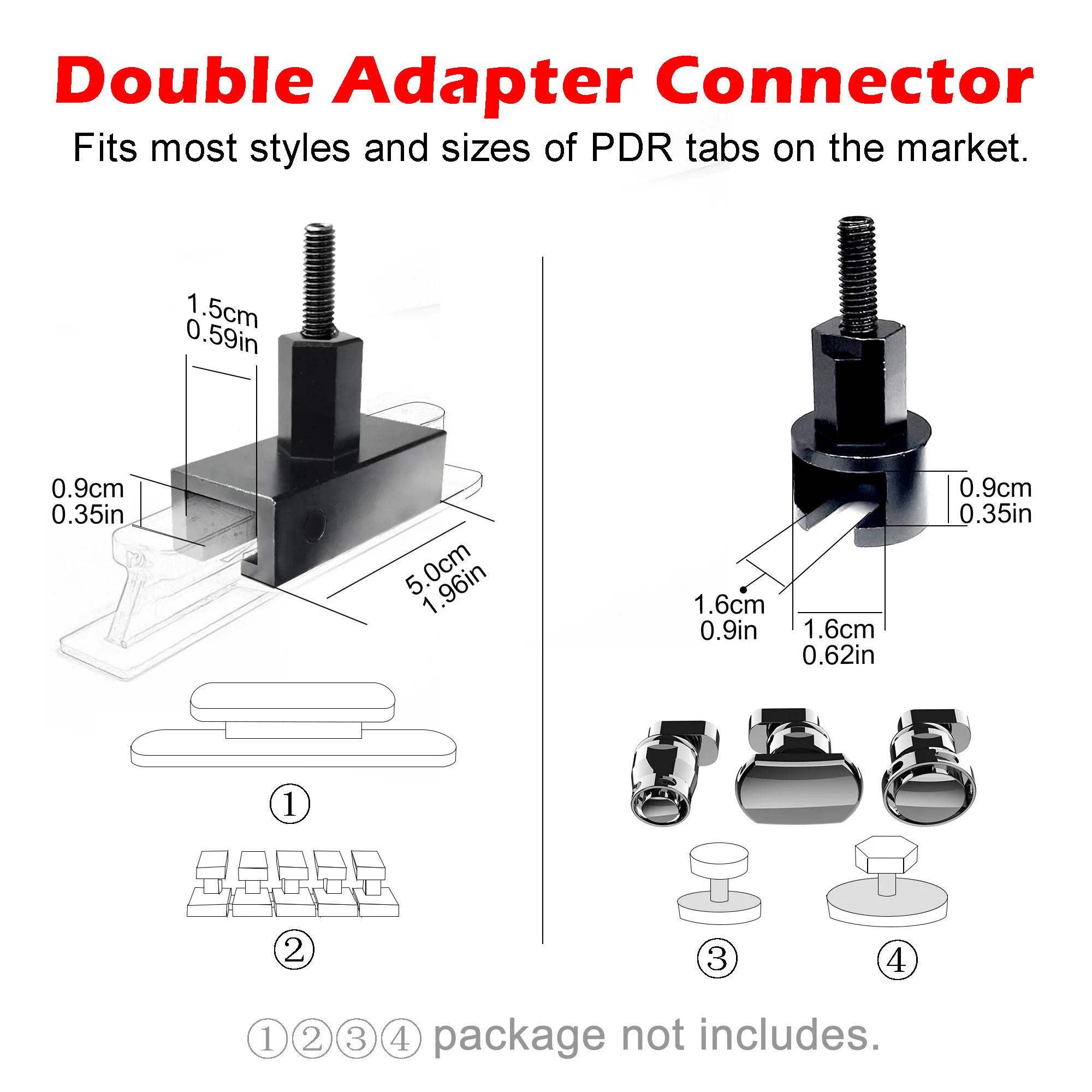 WOYO PDR200 Estrattore per ammaccature con martello scorrevole per tutte le auto Strumento per rimozione ammaccature 1,4 kg 3,1 libbre Kit PDR con peso martello per strumento di riparazione carrozzeria auto