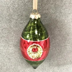 Christmas decoration high-end glass hanging small piece 65mm reflective double pointed