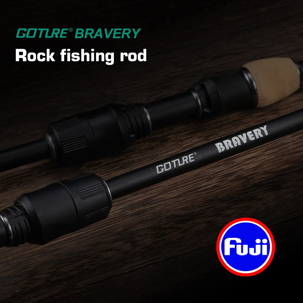 Goture 1.68M 1.8M Carbon Fiber Rock Fishing Rod FUJI Guide Ring Carp Rod Telescopic Sea Fishing Pole Spinning Tackle