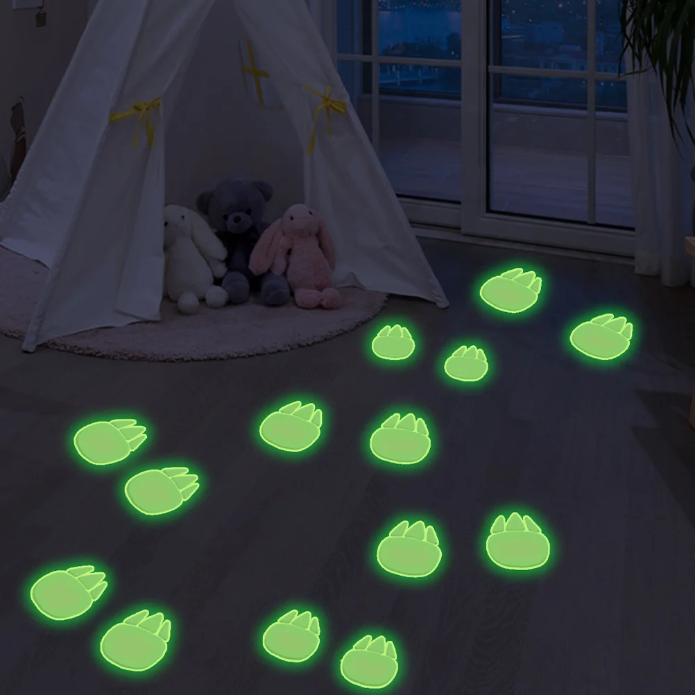 

Glow In The Dark Dinosaur Claw Floor Stickers 20X30Cm Creative Cartoon Wall Decals For Room Nursery Bedroom Peel