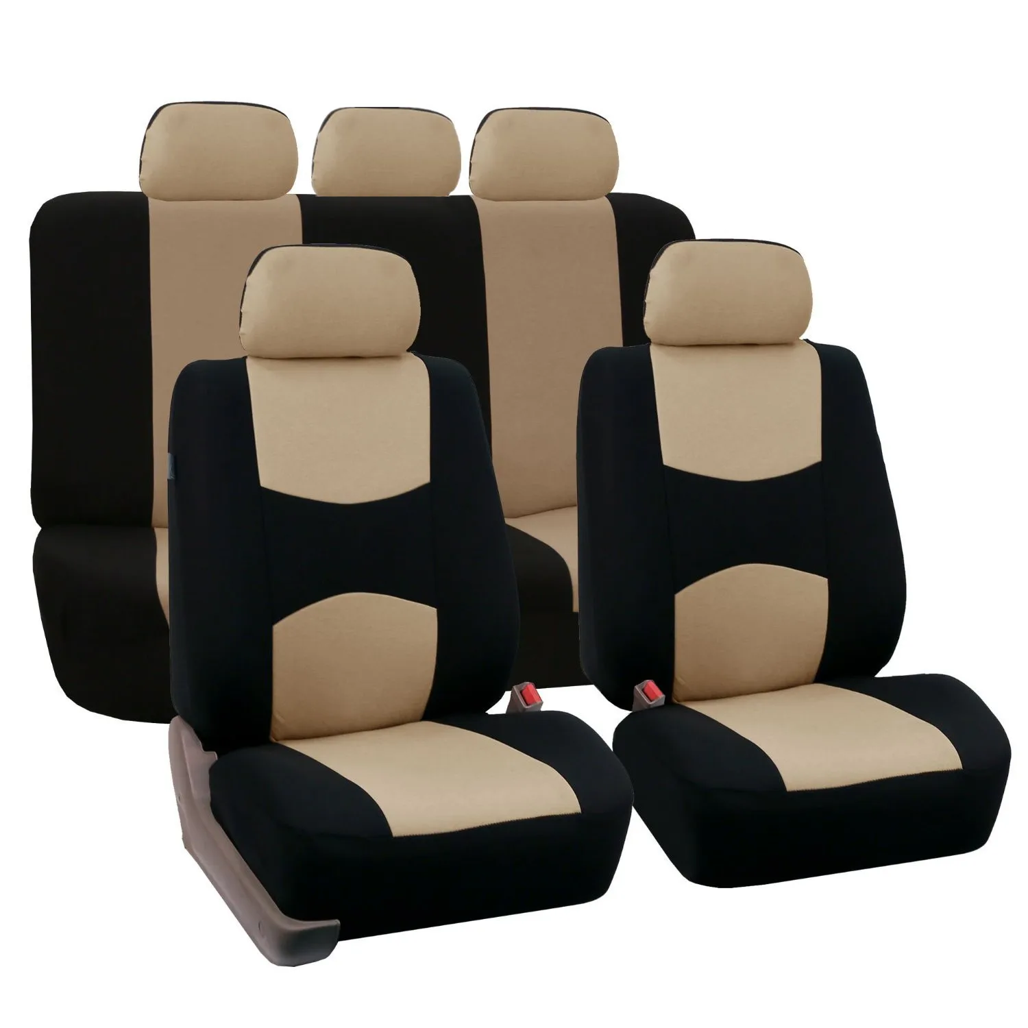 Unique Flat Cloth Car Seat Cover ( Detachable Headrests and Solid Bench) Interior Accessories Universal Car Seat Cover