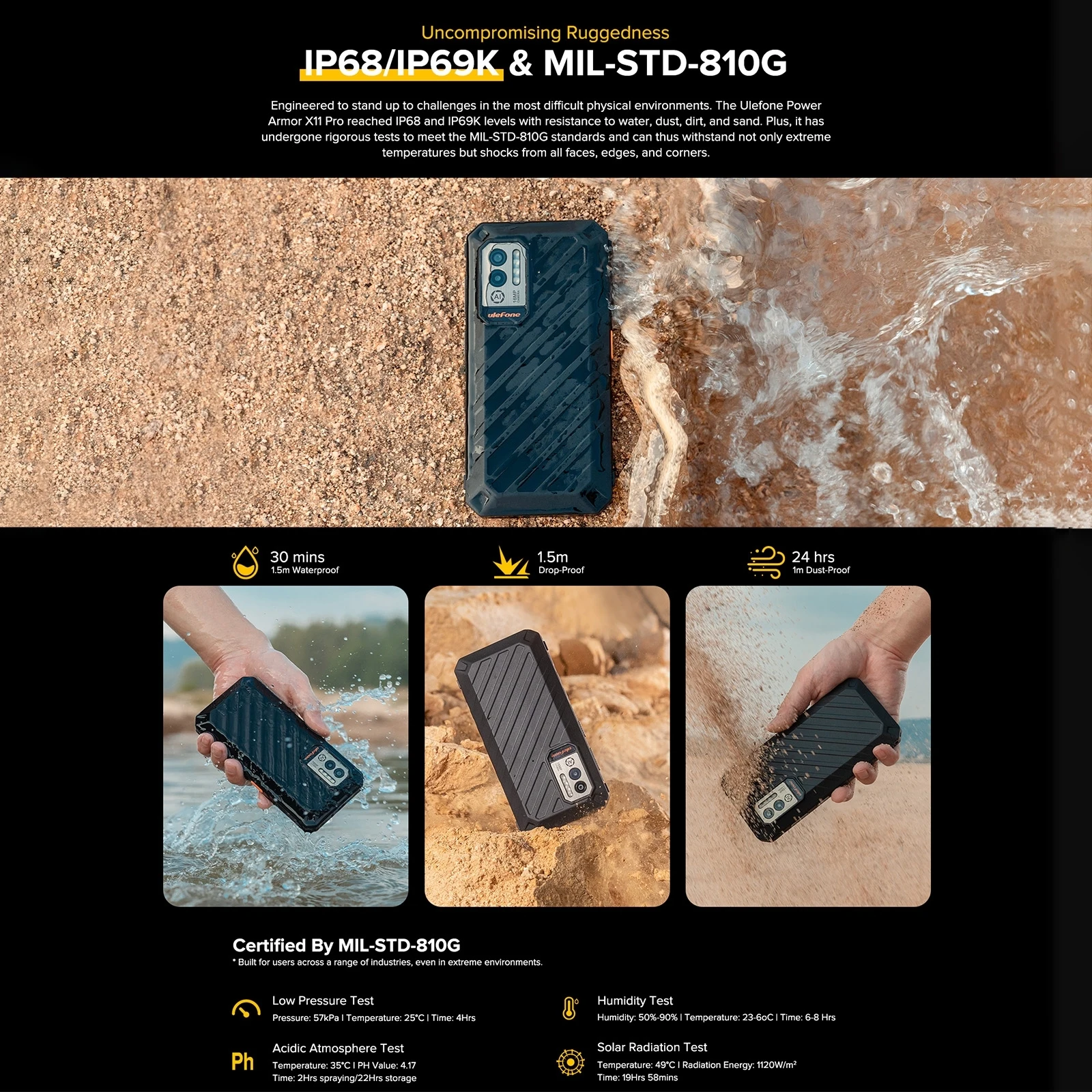 Ulefone Power Armor X11 Pro جوّال المهامّ الوعرة أندرويد 12 موبايل هيليو G25 ثماني النواة 4GB 64GB 5.45 ''شاشة 8150mAh هاتف ذكي NFC