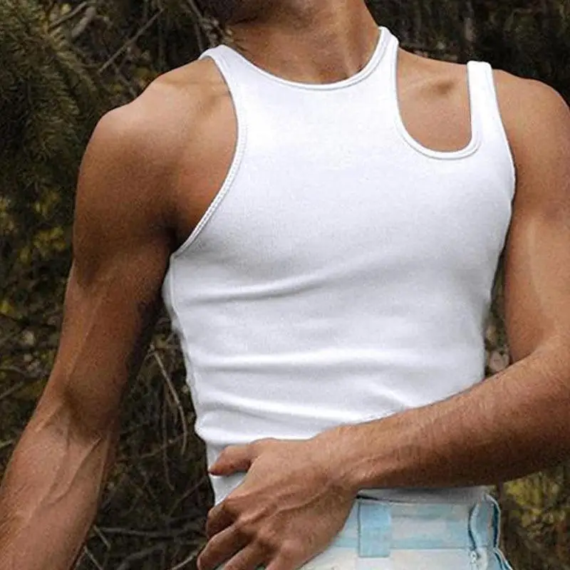 

Эластичная майка Personali с дырочками, облегающая футболка, уникальный дизайн, повседневная одежда, тонкий материал, воротник-стойка