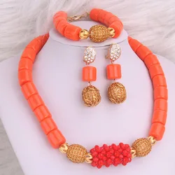 Dudo Artificial Coral Beads Nigerian Jewelry Set 10 Colors Available African Beads For Traditional Marriage Women Weddings