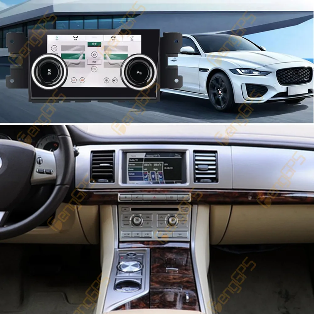 LCD Touch Screen AC Panel Android Car Radio For Jaguar XF 2005-2012 Multimedia Player Air Conditioning Board Temperature Control