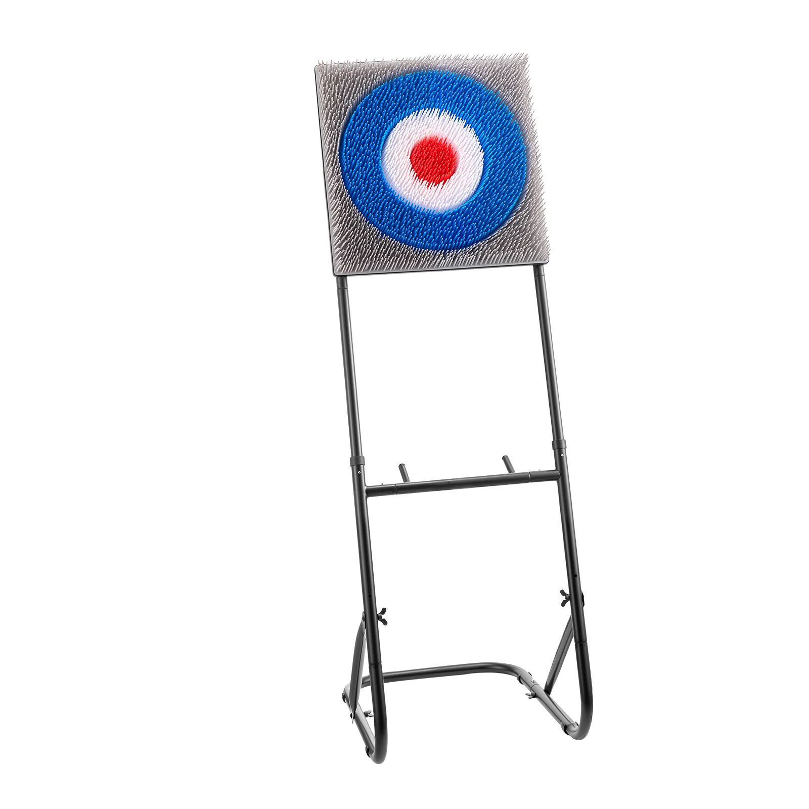 59.8“ Axe Throwing Game, Plastic Bristle Target with 8 Foam Axes Set, Foldable Steel Frame,Stable Placement for Indoor and Outdoor, Tailgate Backyard, Yard and Carnival Games, Outdoor Lawn Games for Adults & Family,26.77*19.29*59.84”“ Tall Build