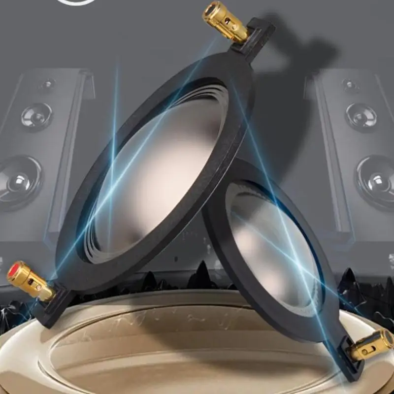 Titanium Film Tweeter Voice Coil Membrane Anti-aging Long Lasting DIY Repair Parts 5 Sizes for Desktop Computer Speaker Repair