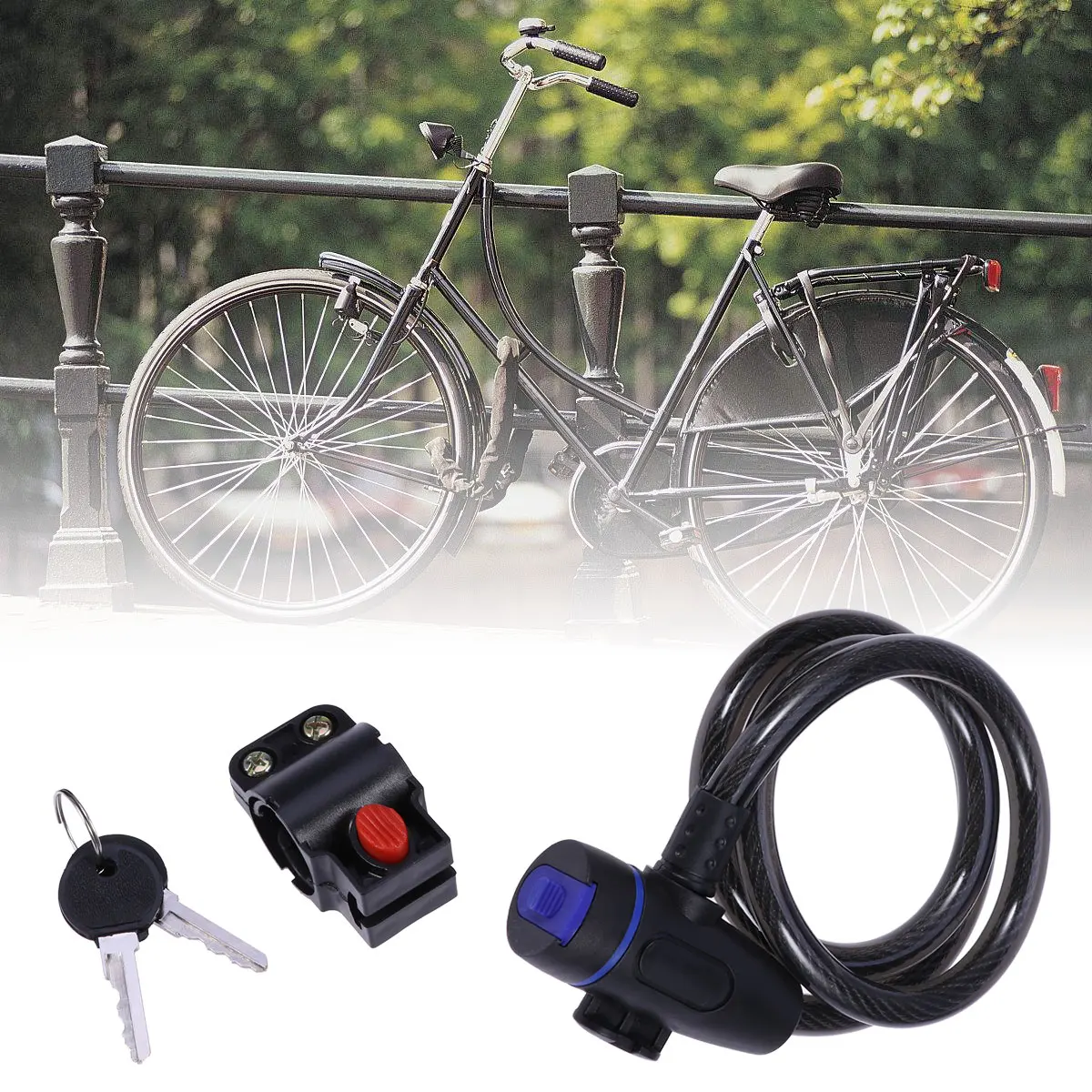 

Bicycle Lock Padlock Anti Scratch Anti-scratch Steel Cable Bike Anti-Theft Chain