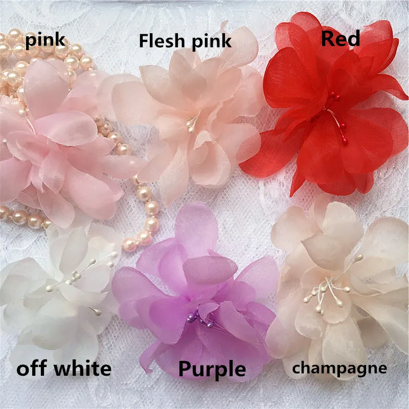 Multicolor Organza Flowers, Handmade Accessories, Bridal Clothing Headdress, RS2790