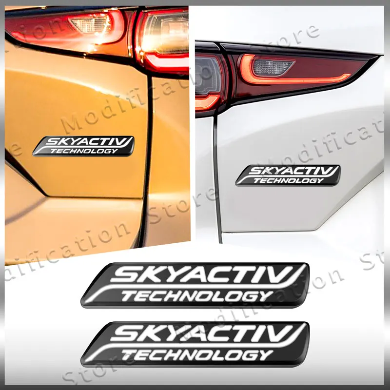 3D SKYACTIV TECHNOLOGY Logo Car Rear Trunk Badge Emblem Sider Fender Sticker For  MAZDA CX-3 CX3 CX-5 CX5 CX-7 Atenza