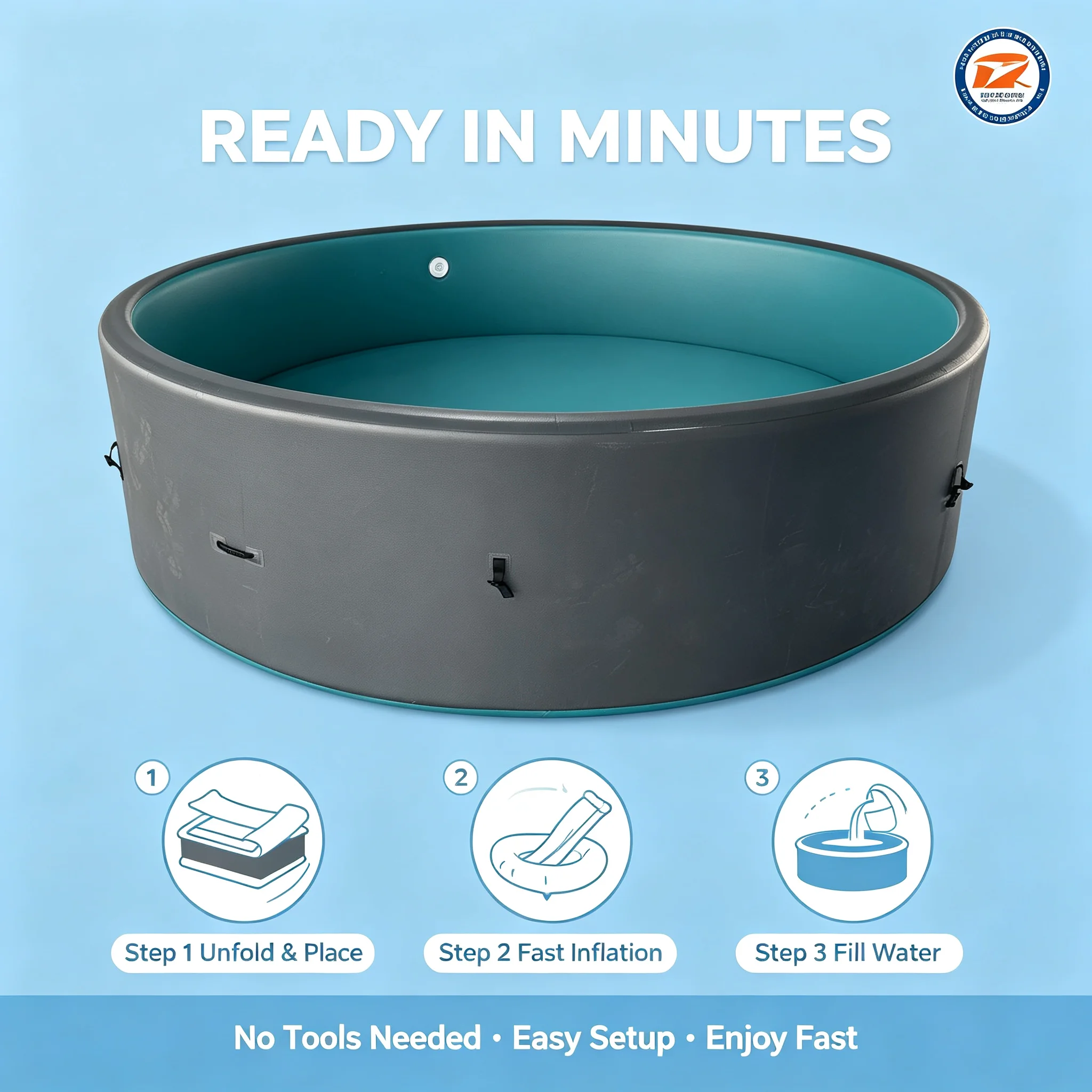 Spacious Portable Above-ground Inflatable PVC Pool for Multi-size Custom Outdoor Family Summer Leisure Use