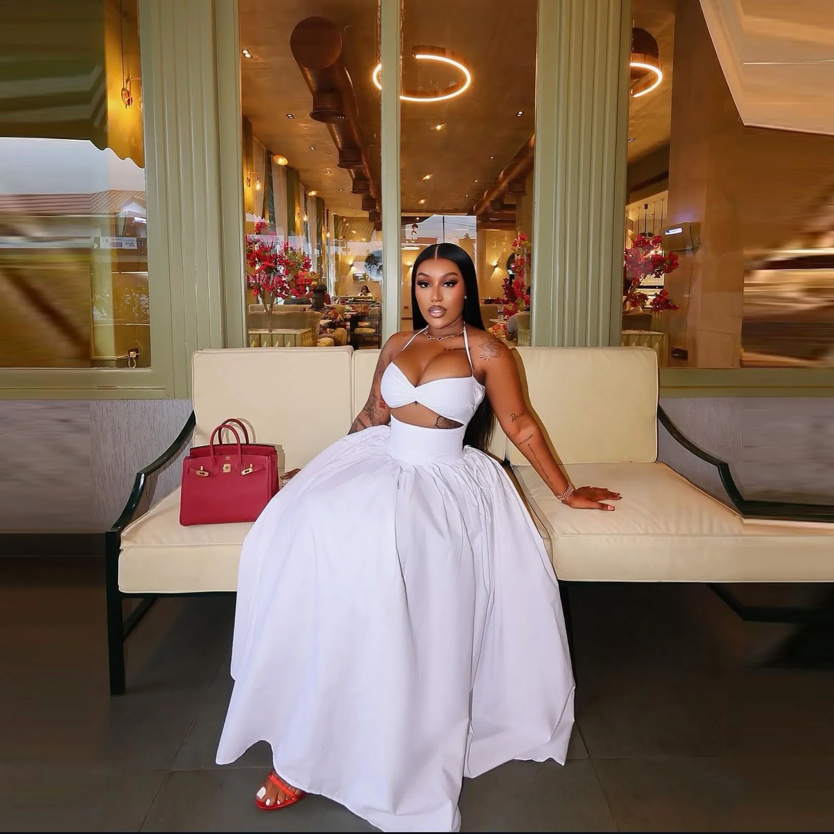 

White High Waist A-Line Skirt Summer Casual Elegant Formal Skirt 2025 New Hot Pure White Maxi Skirts Black Girls Party Outfit