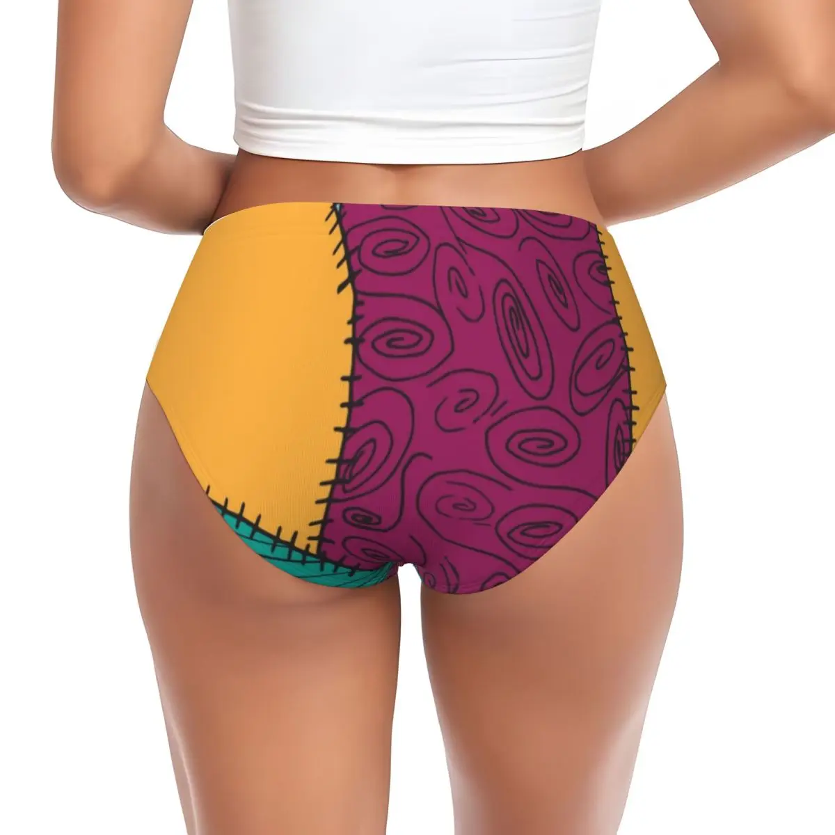 مخصص سالي نمط هالوين الجمجمة سراويل قصيرة النساء تنفس تيم بيرتون الملابس الداخلية هدية عيد الحب السروال #2