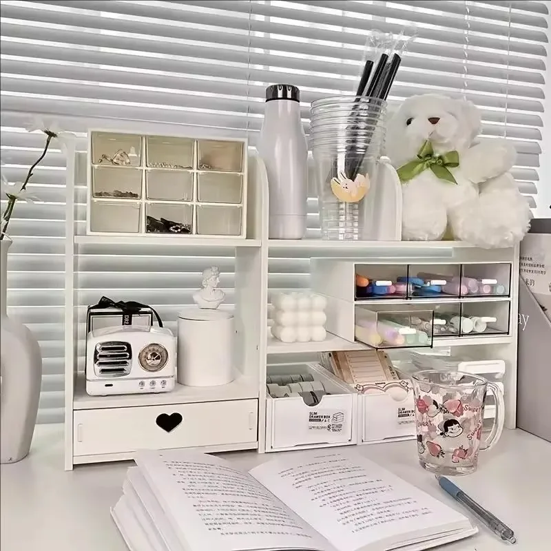 Double-Layer Desktop Organizer Rack for Office Essentials and Cosmetic Storage - view 2