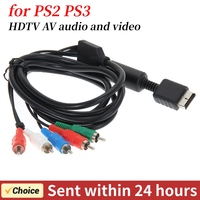 Component AV Cable for PS2 / PS3 / PS3 Slim, HD Multi Out Composite RCA Audio Video Cable for Sony Playstation PS3 (6 Feet)