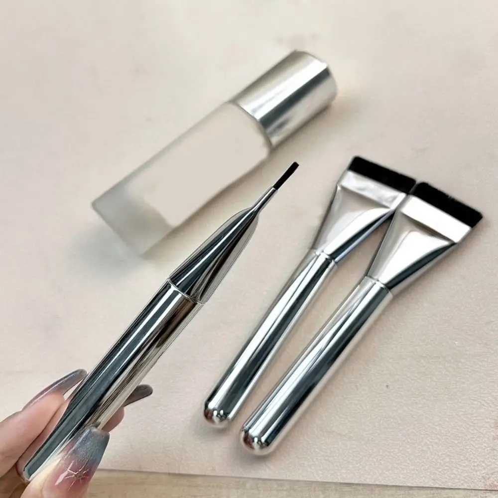 Brocha de maquillaje para base líquida ligera, brocha correctora profesional cubierta, aplicadora de reparación de la piel, brocha plana para contorno