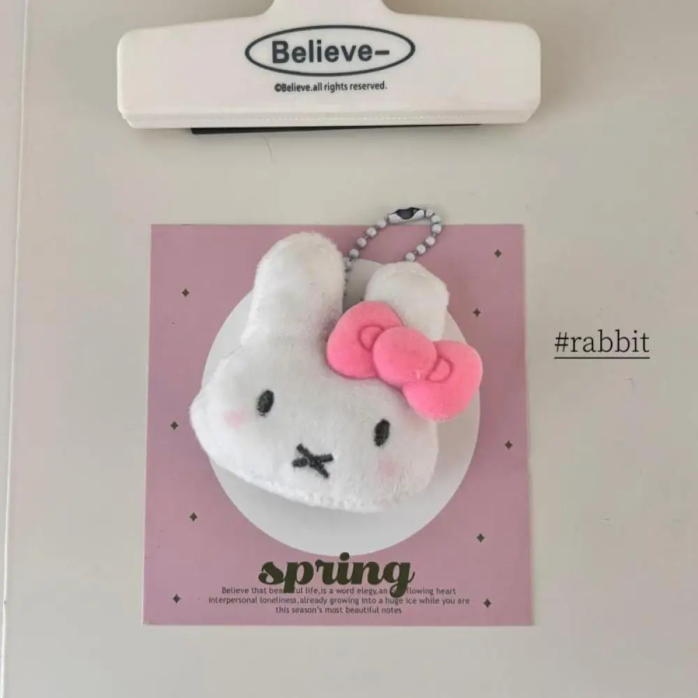 

Miffy Pendant Girl Creative Makeup Bag Car Key Kawaii Bow Plush Hanging Decoration Student Pencil Case Cute Decoration