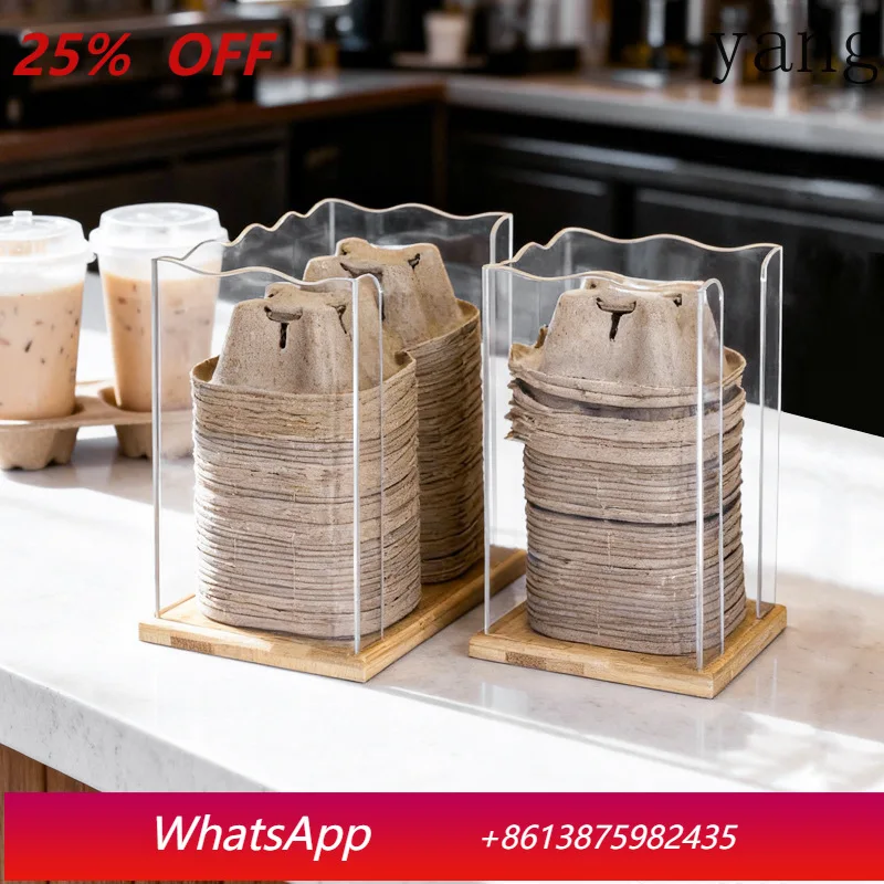 

LH coffee cups can be torn off single and double four-cup holders for pulp beverage storage