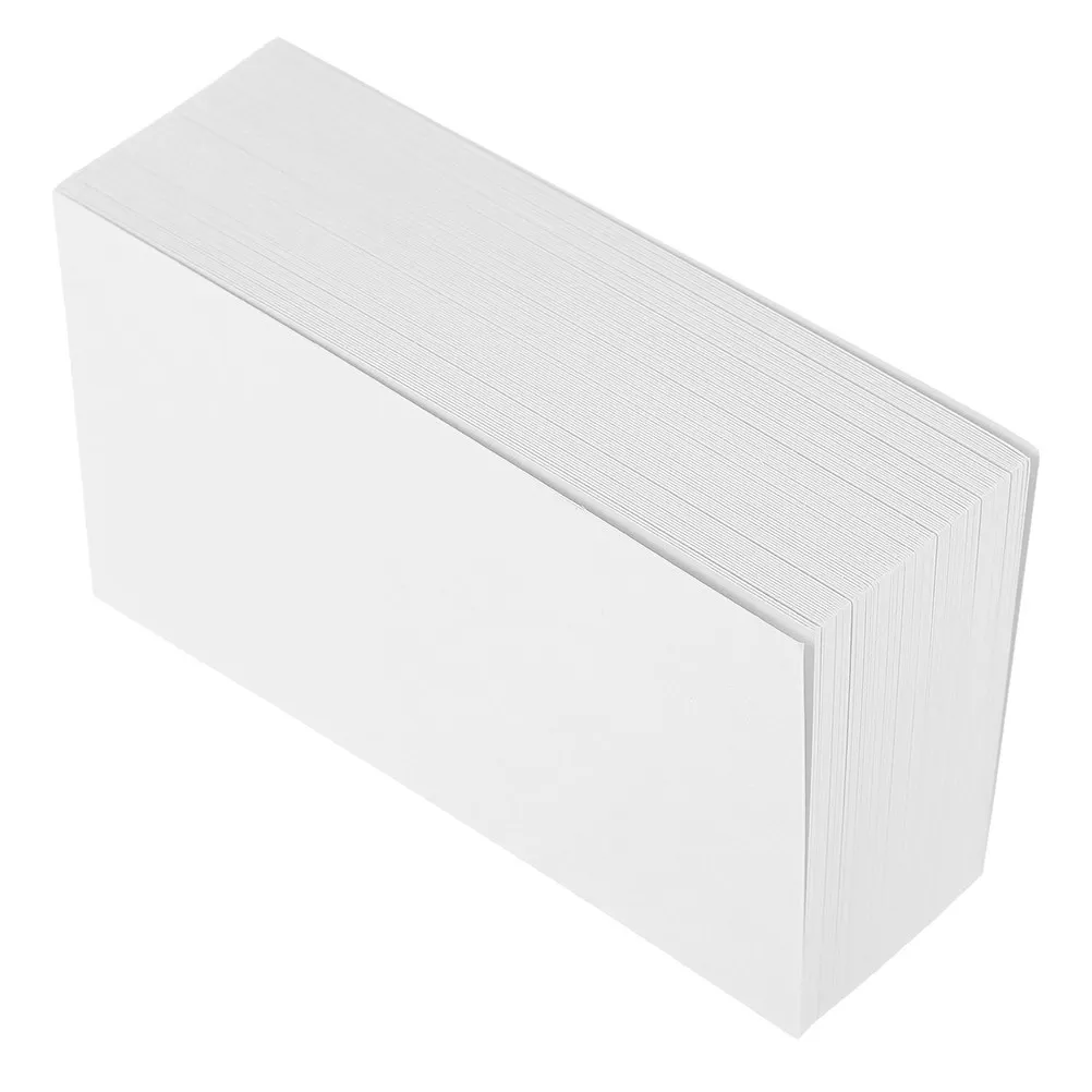 Blank Index Cards 100 Pack White 3x5 Inch Thick Paper No Bleed Mini Flash Cards for Study Meeting Notes