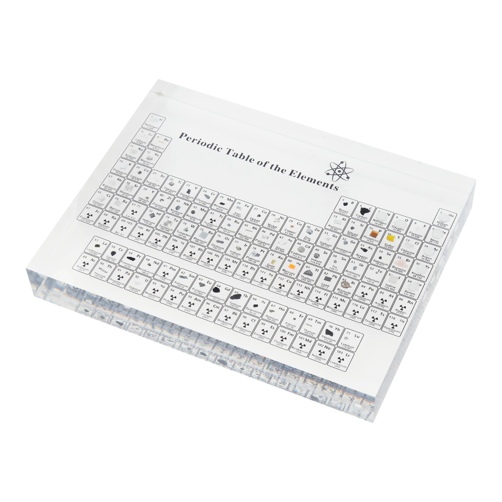 

83 Sorts Real Chemical Element Periodic Table Clear Acrylic Chart Display Stand Decor Gift Kids Science Lover Teaching Students