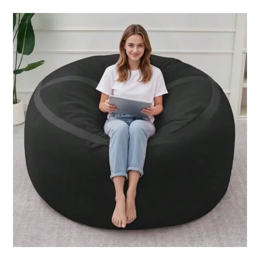 

Bag Chair 3FT Large Bean Bag Chair With Removable Cover Comfy Beanbag Chair With Memory Foam Filling Bean Bag Sofa For Living R