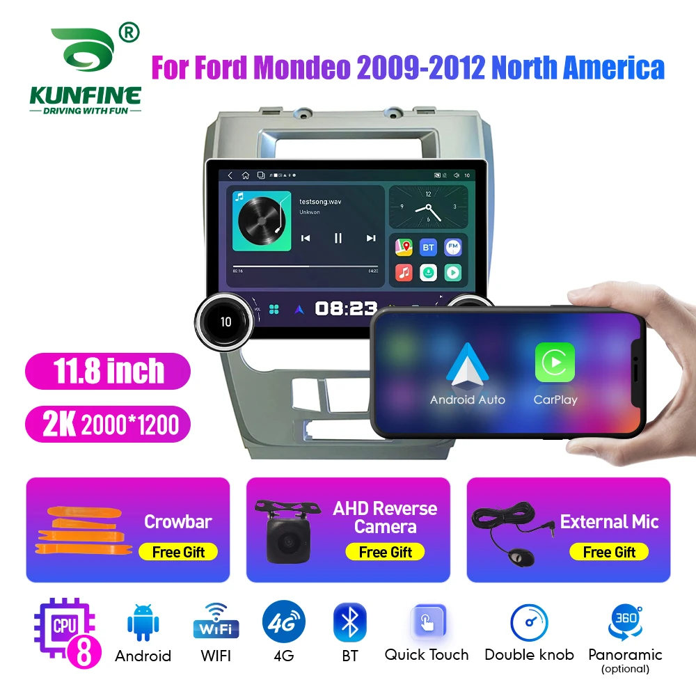 

11.8 Inch 2K Double Knobs 2 Din Car Radio For Honda Mondeo 2009-2012 Car Radio DVD Multimedia Video Player Android Auto Carplay