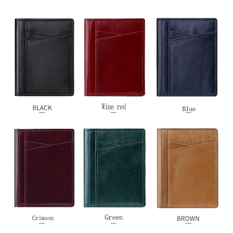 

Men RFID Blocking Bank Credit Card Holder Bifold Pocket Wallet Women Solic Color PU Multi-slot Slim Purse Driver License Holder