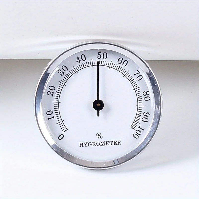 1/2 Pcs Accurate Reliable Round Analog Cigar Hygrometer Small Hygrometer for Cigar Humidor Cigar Case