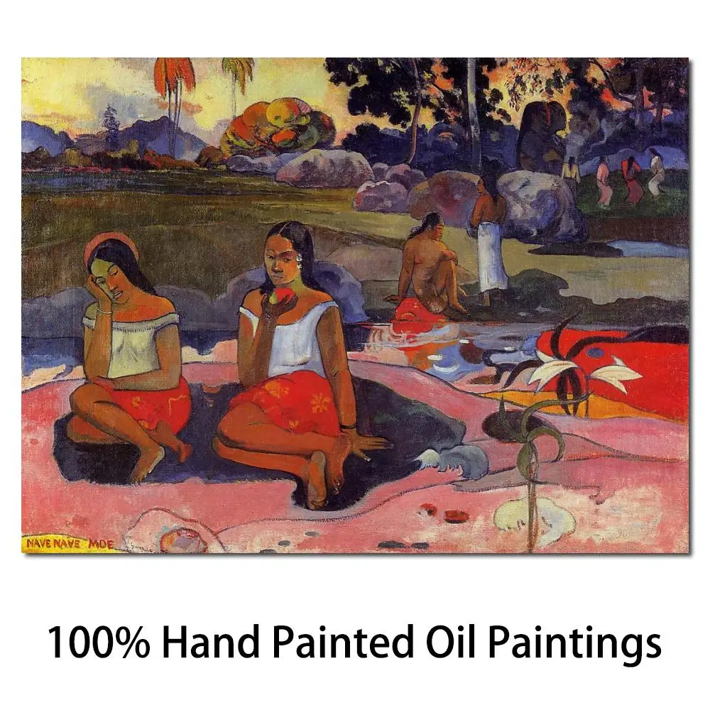 

Woman Canvas Art Hand Painted Paul Gauguin Painting Sacred Spring Oil Reproduction Figure Artwork Bedroom Decor High Quality