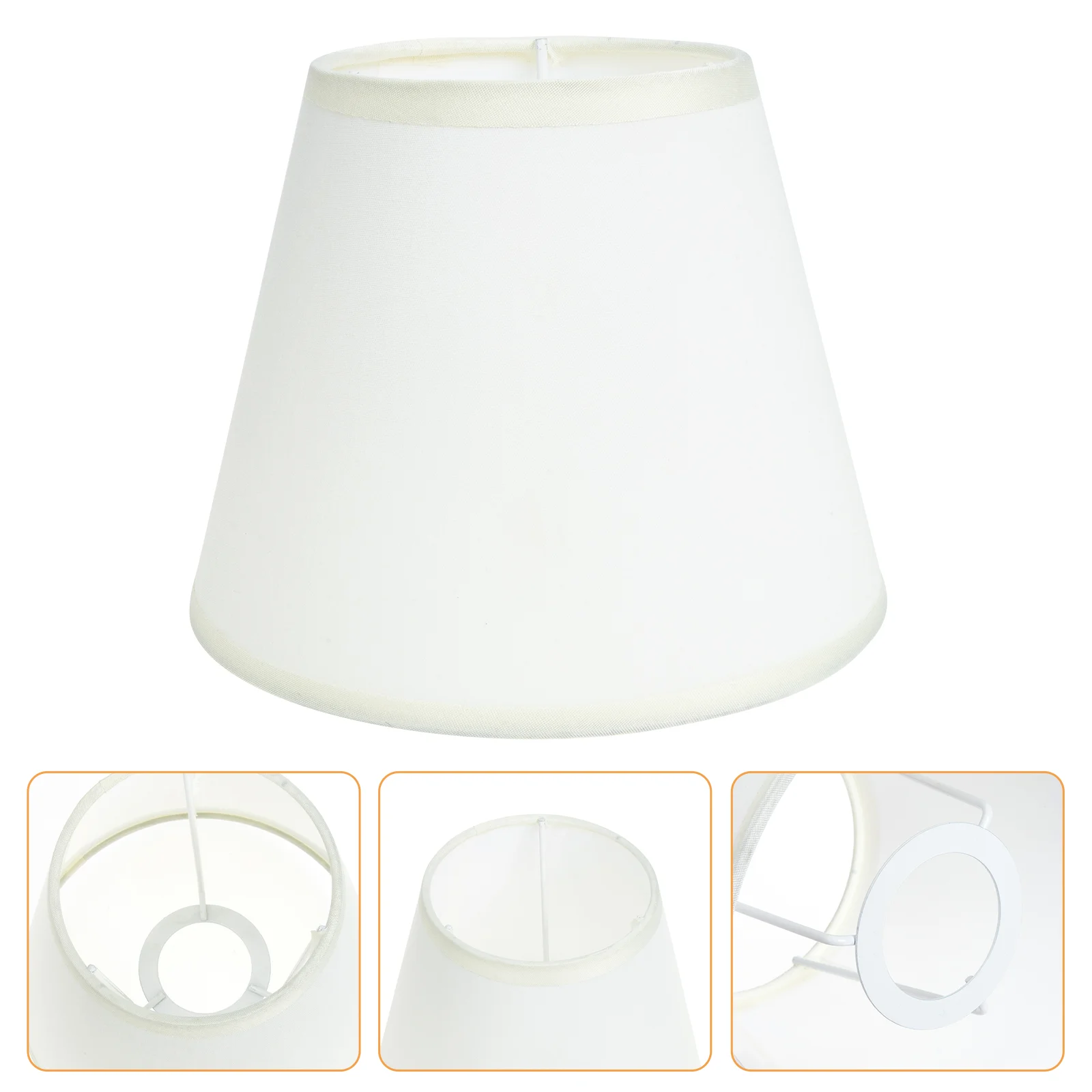 

Retro Decor Lamp Shade Lampshade Drum Shades for Table Fabric Decorate Light White Chandelier Child