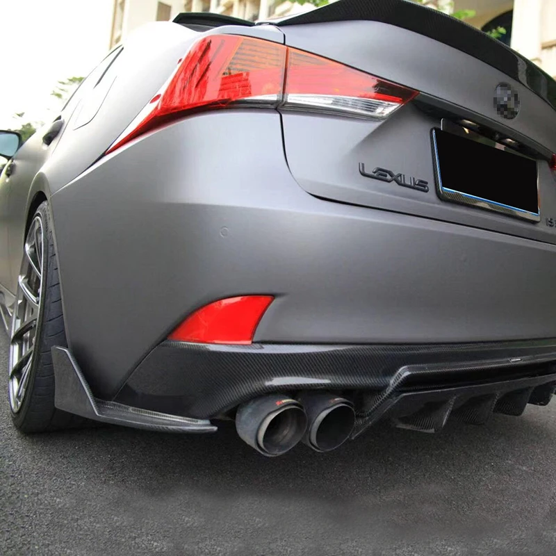 For Lexus is IS200t IS250 IS300 IS350 F Sport Sedan 2017-2020 Rear bumper Side splitter diffuser cover lip Carbon fiber spoiler