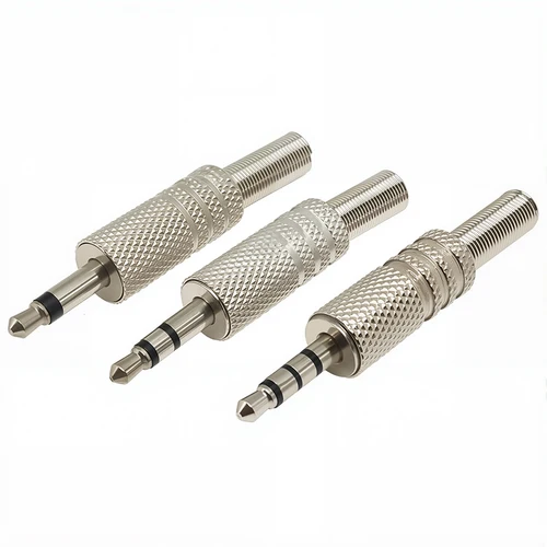 Imagen 2 del producto 5 uds plateado o dorado 2 polos 3 polos 4 polos 3,5mm auriculares macho conector de Audio mono estéreo para la mayoría de los conectores de auriculares