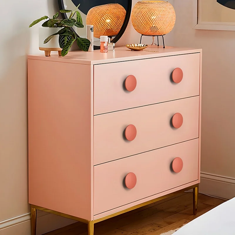 خزانة حديثة وبسيطة مصنوعة من سبائك الزنك ومقبض باب خزانة الأحذية الملون متعدد الاستخدامات، وخزائن بجانب السرير على الطراز الكريمي، ومقابض خزانة الملابس