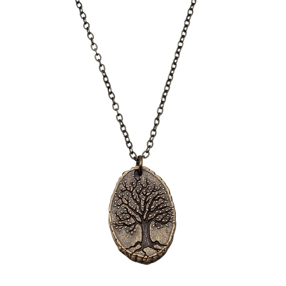 1pcs Life Tree Man Necklace Components Jewelry Making Supplies Cute Chain Length 43+5cm
