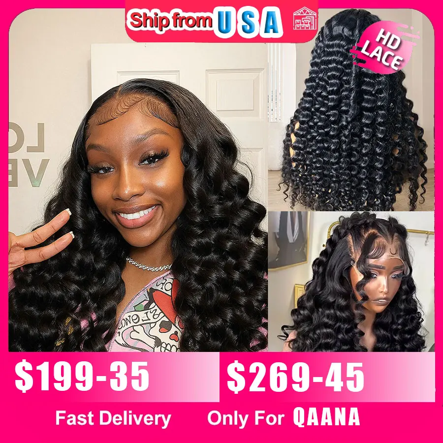 

250 Density Loose Wave 13x6 Lace Front Human Hair Wig Full Curly Loose Deep Wave 13x4 HD Lace Frontal Wig Curly Wigs For Women