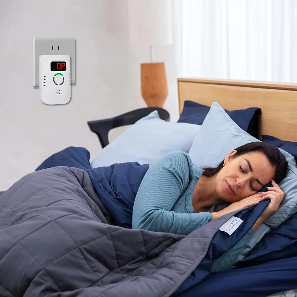 كاشف تسرب الغاز CO إنذار مسموع ومرئي كاشف أول أكسيد الكربون إنذار كاشف أول أكسيد الكربون مستشعر تسرب الغاز إنذار