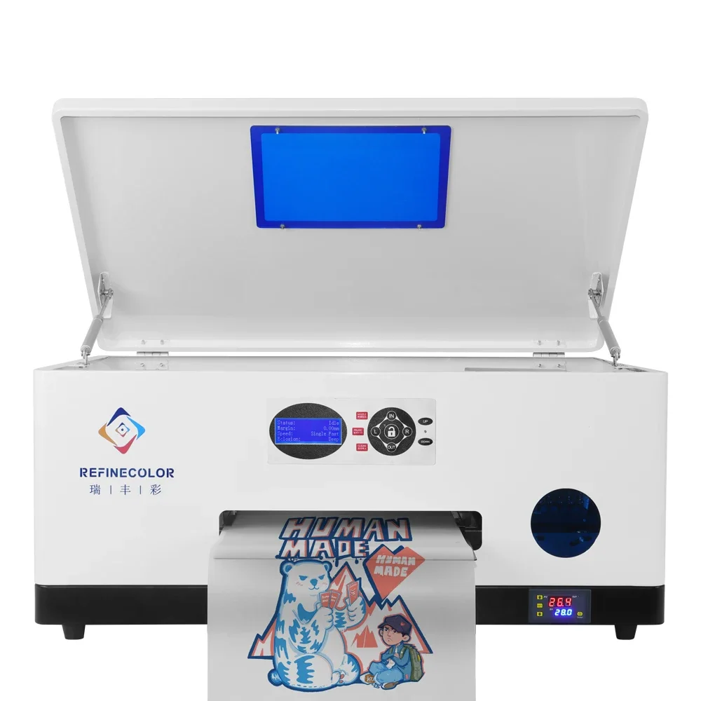 Refinecolor DTF Shaker e Secador, DTF Inkjet T-shirt Printing Machine