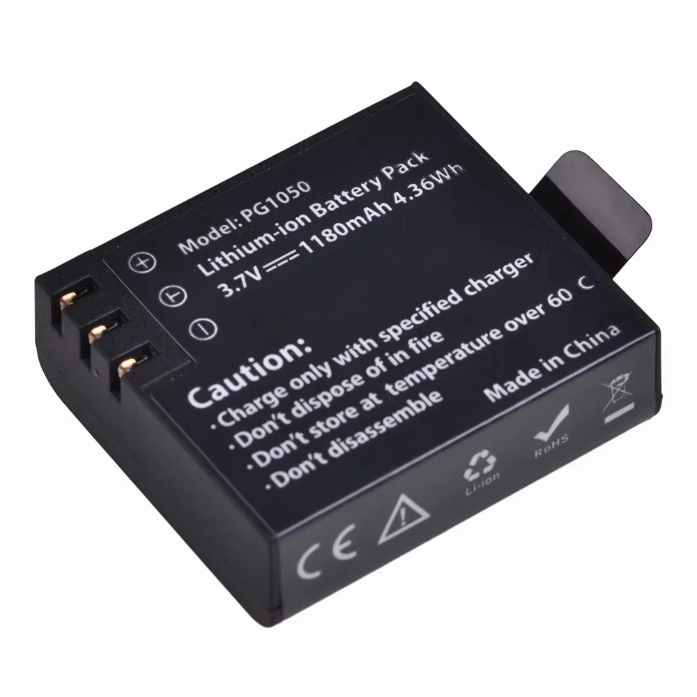 Batteria PG1050 SJ4000 PG900 d - Action Camera Battery Charger Dual Pack recensione e prezzo