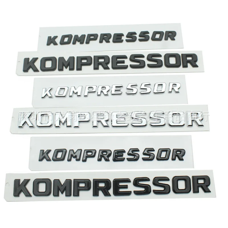 

1pcs-10pcs 3D KOMPRESSOR compressor car Hood Fender trunk Rear Decal Emblem Badge Sticker for CLK SLK SL CLS ML A B C S R Class