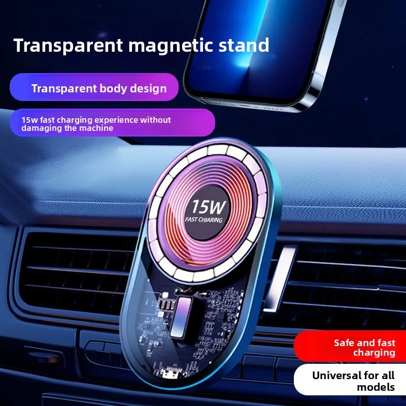 

Беспроводное зарядное устройство из алюминиевого сплава, магнит для автомобильного телефона, зарядное устройство Macsafe для автомобильного вентиляционного отверстия, крепление для Iphone Samsung Huawei Ect