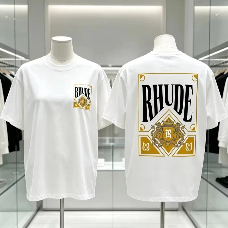 2026 Men Women Old School Royal Emblem Graphic Tee Vintage Card Frame Print Crew Neck Casual T Shirt
