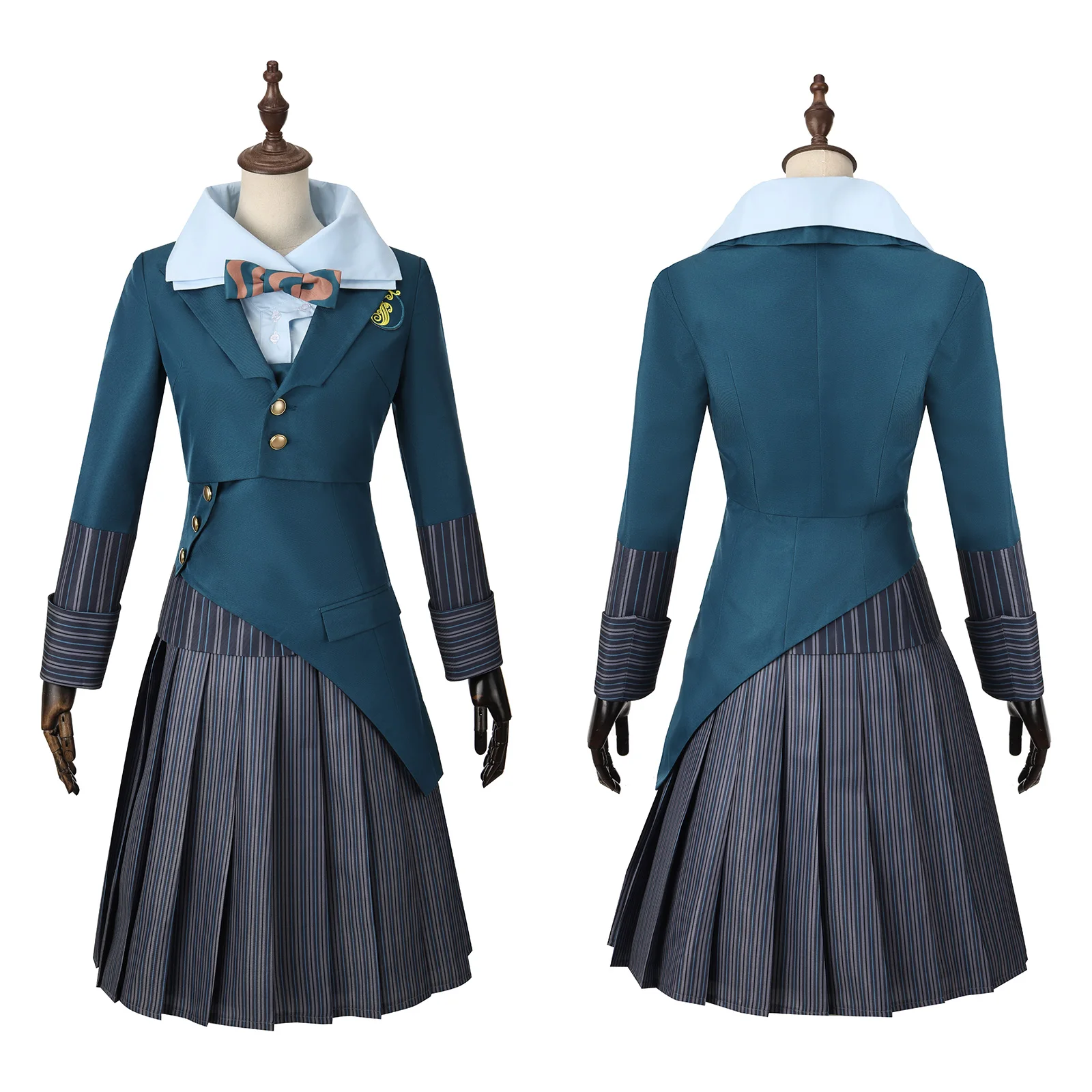 Glynda Elphaba uniforme escolar disfraz Cosplay camisa falda abrigo conjunto completo para fiesta de Halloween