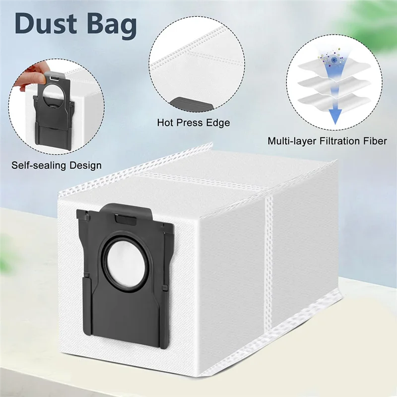 BAAM-Für Dreame Mova E30 Ultra/Trouver E30 Ultra Ersatzzubehör – Hauptseitenbürste, Hepa-Filter, Wischpad, Staubbeutel-Staubsauger