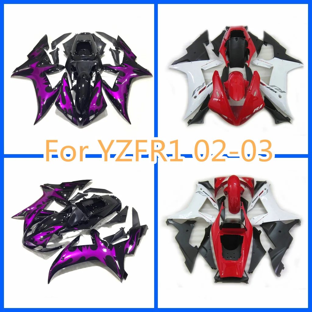 

Purple Black Bodywork For YAMAHA YZF R1 2002 2003 YZF-R1 YZFR1 02 03 Motorcycle Fairing kit