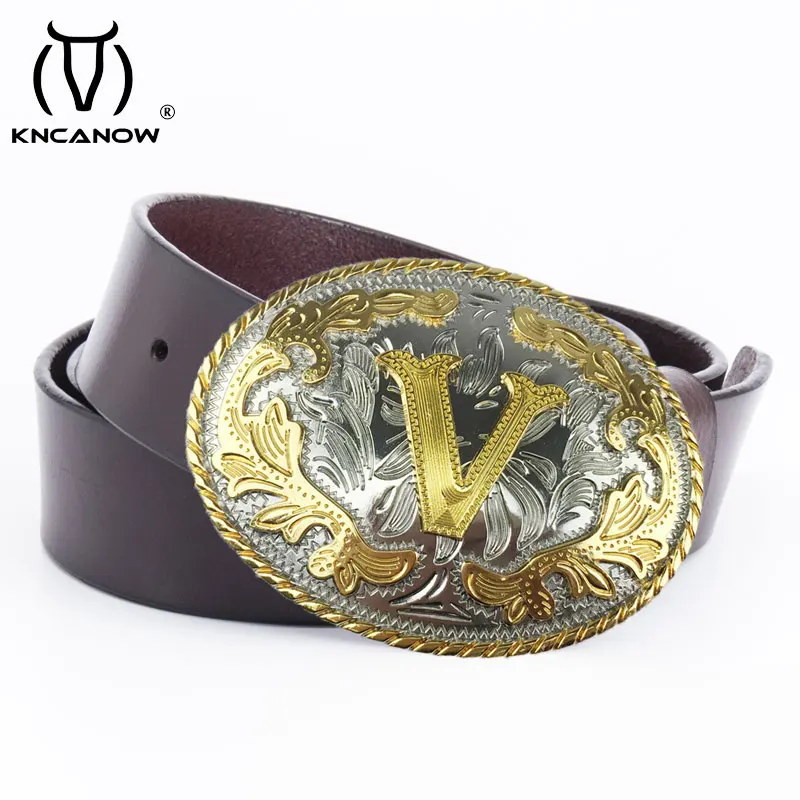 

Good Quality V Letter Black Genuine Leather Designer Belts Men Fashion Cowskin Waist Strap Casual Smooth Button Ceinture Homme