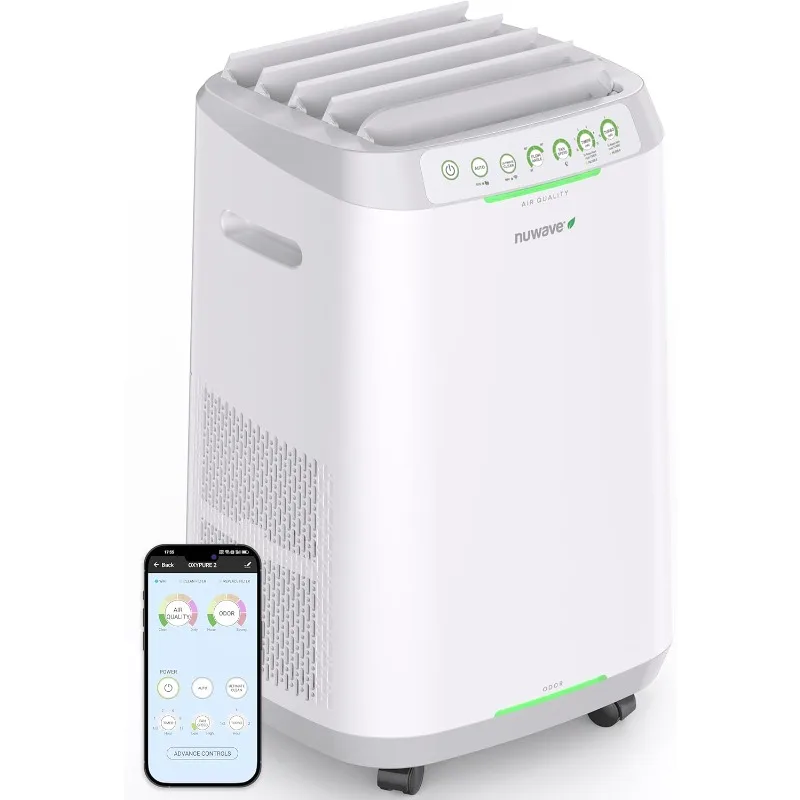 

Smart Air Purifier, Large Area up to 2,002 Sq Ft, Dual 4-Stage Air Filtration, for ZERO Waste & Replacements, White